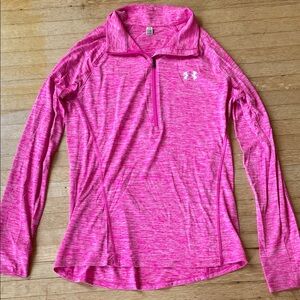 EUC Pink Under Armour Quarter Zip